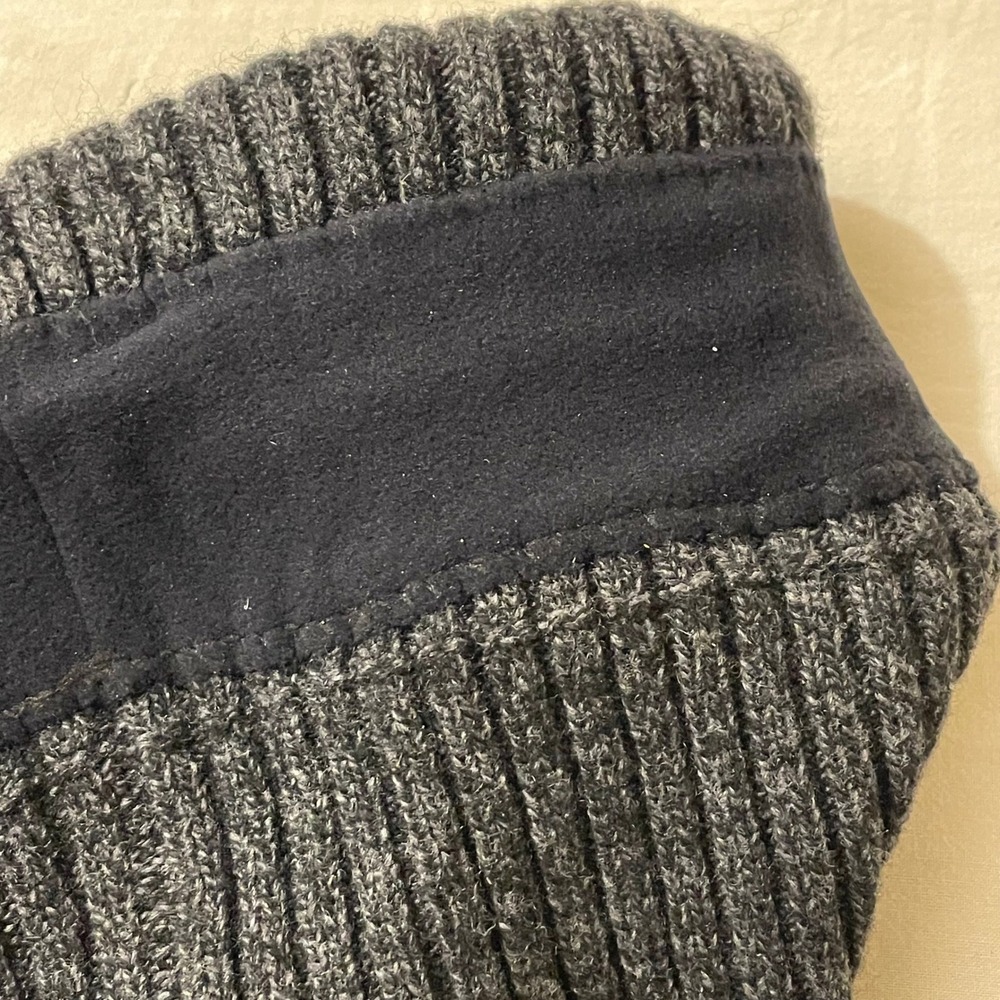 Bula‎ Mens Charcoal Gray Ribbed Knit Fleece Lined Cuffed Beanie Hat OS 1729619 - Picture 6 of 6